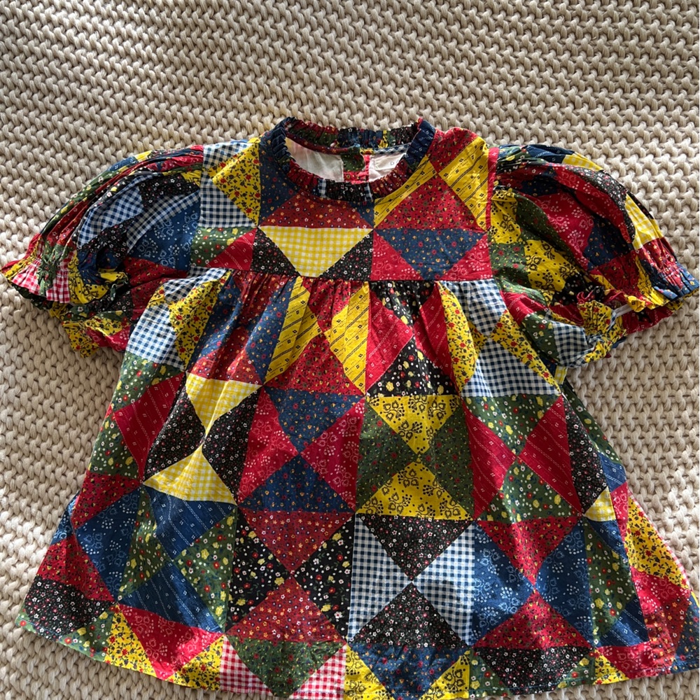 Doen Countryside Patchwork Print Blouse - like new.